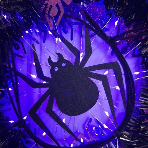 Spellbinding Halloween Magic: Illuminate Your Home -‎ Halloween Spider Wreath - Picture 3 of 3